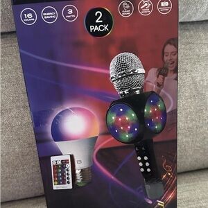Colorful LED Microphone and Bulb Set